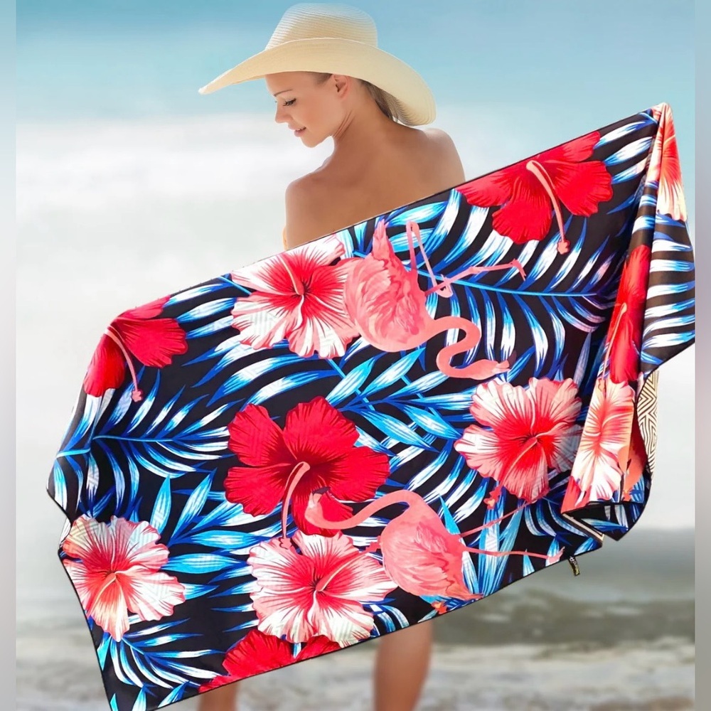 Elite Trend® Beach Towel - Flamingo (78x35 inches)